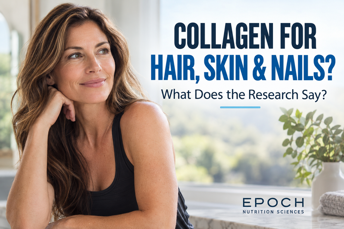Collagen for hair, skin and nails with research on skin hydration, hair thickness and nail health
