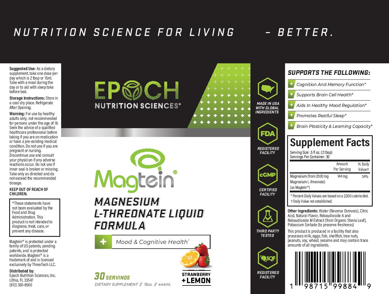 Magnesium L-Threonate Liquid Formula